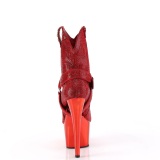 Vermelho strass 18 cm ADORE-1029CHRS botinha cowboy western texas