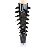 Verniz 15 cm DELIGHT-2049 plataforma botas mulher com fivelas