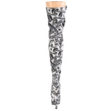 contas em dólar 20 cm ADORE-3000DP botas overknee de saltos pole dance