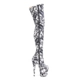 contas em dólar 20 cm FLAMINGO-3000DP botas overknee de saltos pole dance